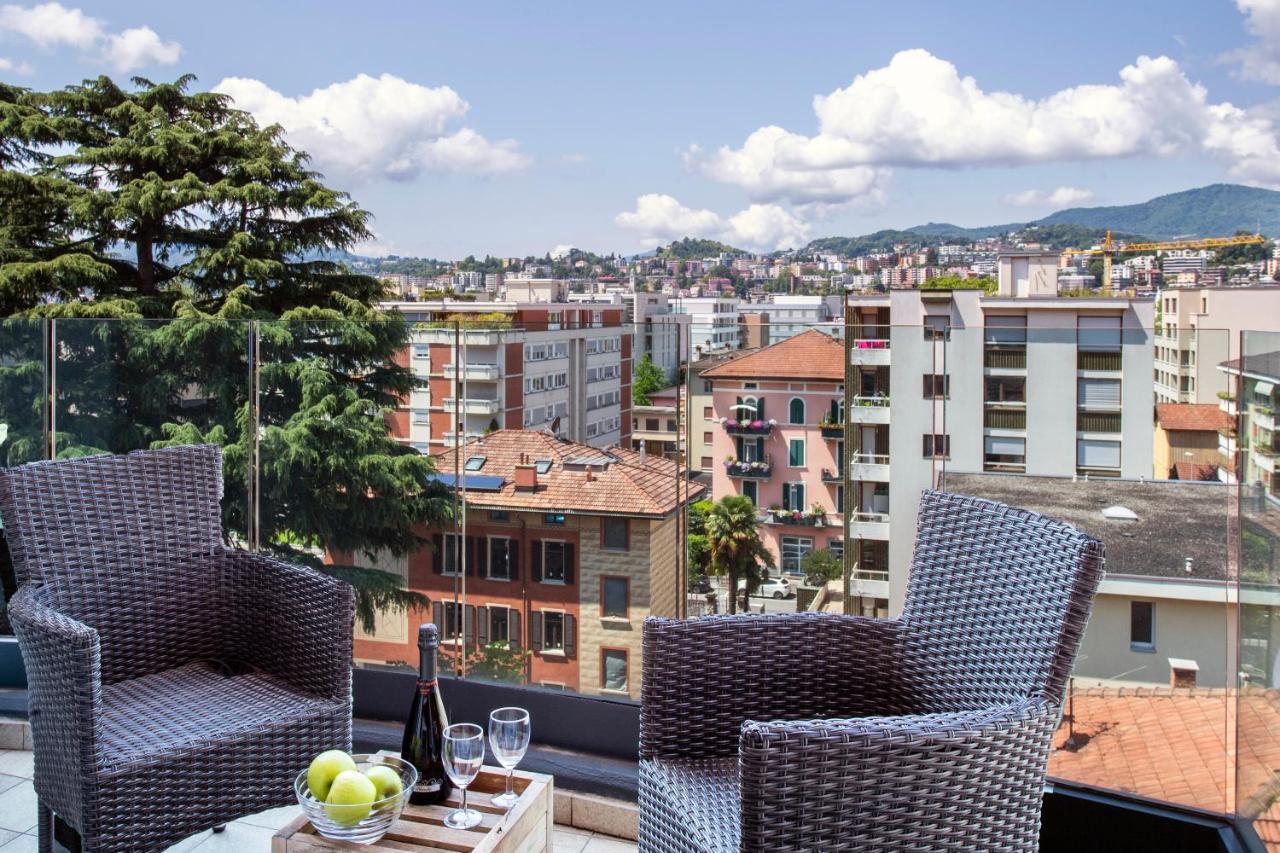 Panoramic Penthouse - Happy Rentals Lugano Exteriör bild